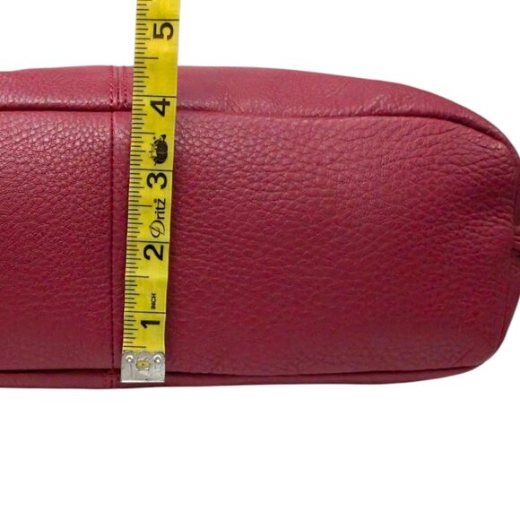 HOBO Pier Shoulder Bag Mulberry Glaze Pebbled Leather Convertible Crossbody - Picture 12 of 16